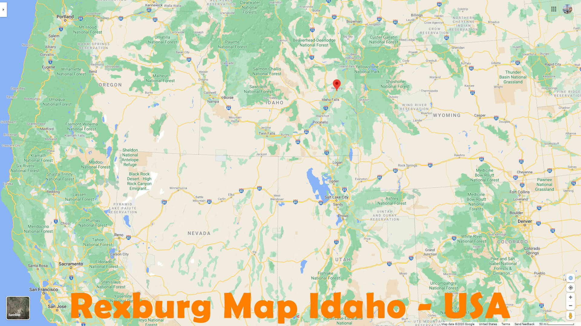Rexburg Map Idaho   USA